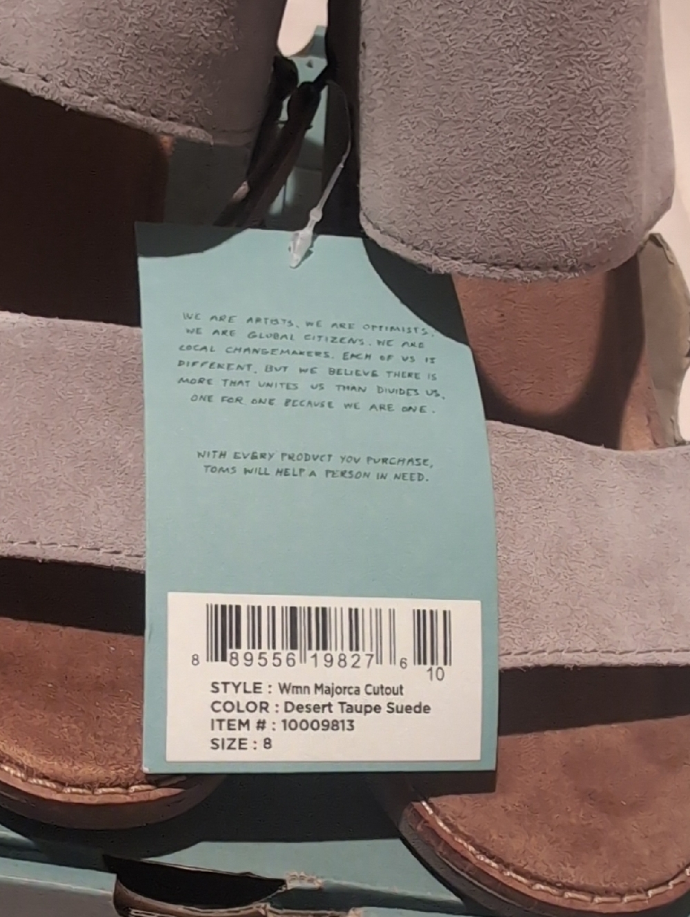 Tom's Suede Sandals, 8M - Picture 2 of 7